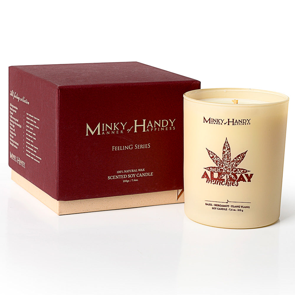 All Day Munchies - Scented Soy Candle – Basil, Bergamot & Ylang Ylang – 7.4oz