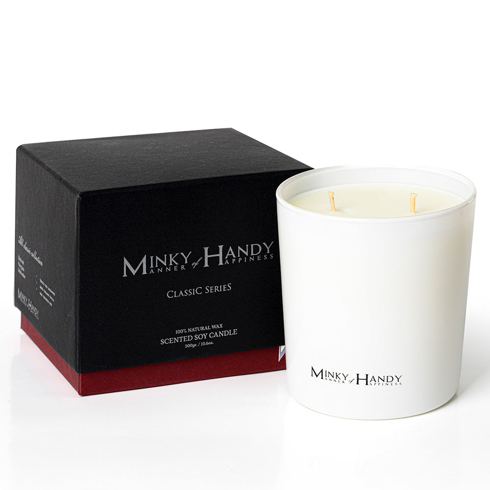 Pure Glam - Scented Soy Candle with Dual Wick – Amber, Cinnamon & Vanilla– 10.6oz