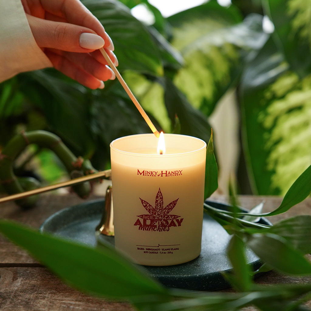 All Day Munchies - Scented Soy Candle – Basil, Bergamot & Ylang Ylang – 7.4oz