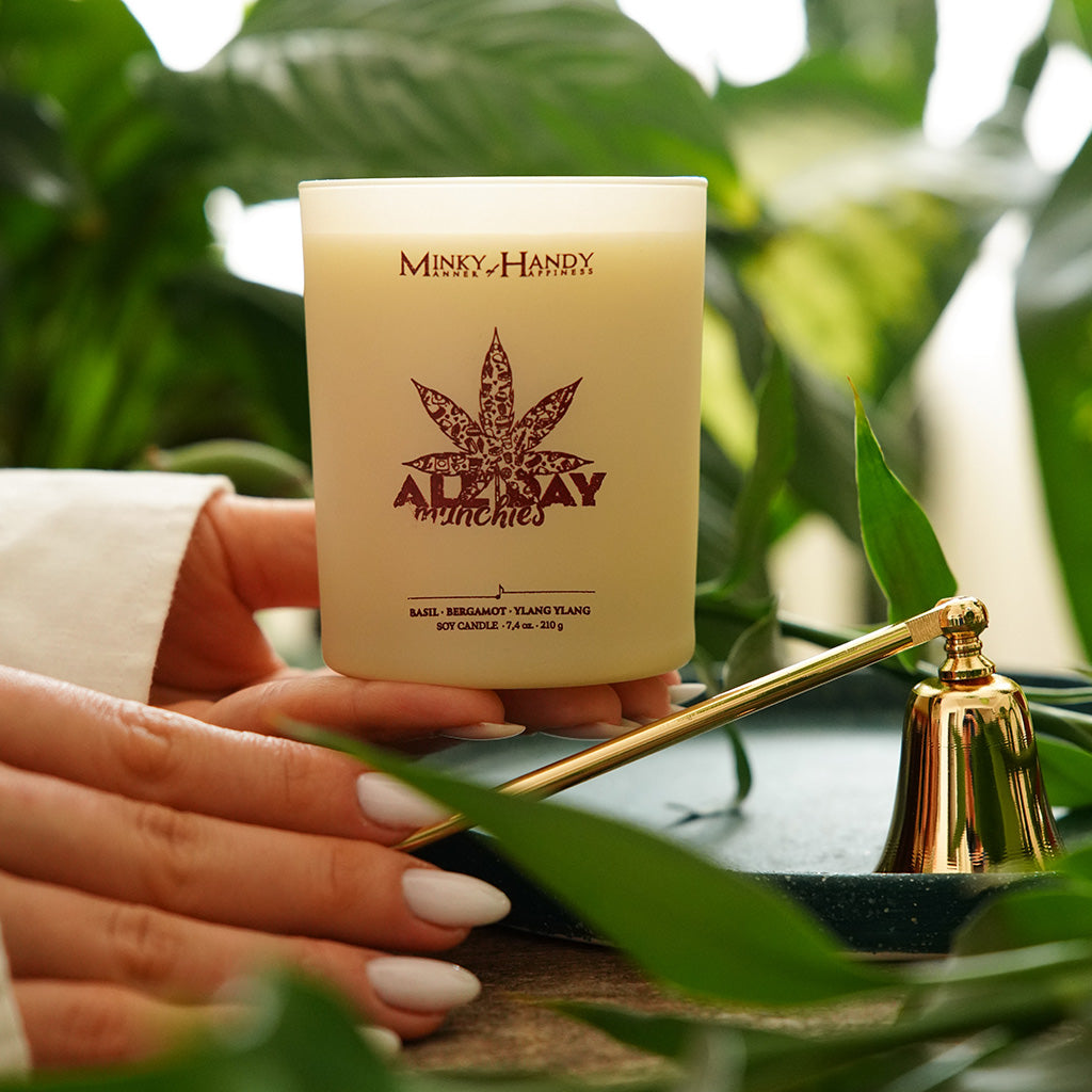 All Day Munchies - Scented Soy Candle – Basil, Bergamot & Ylang Ylang – 7.4oz