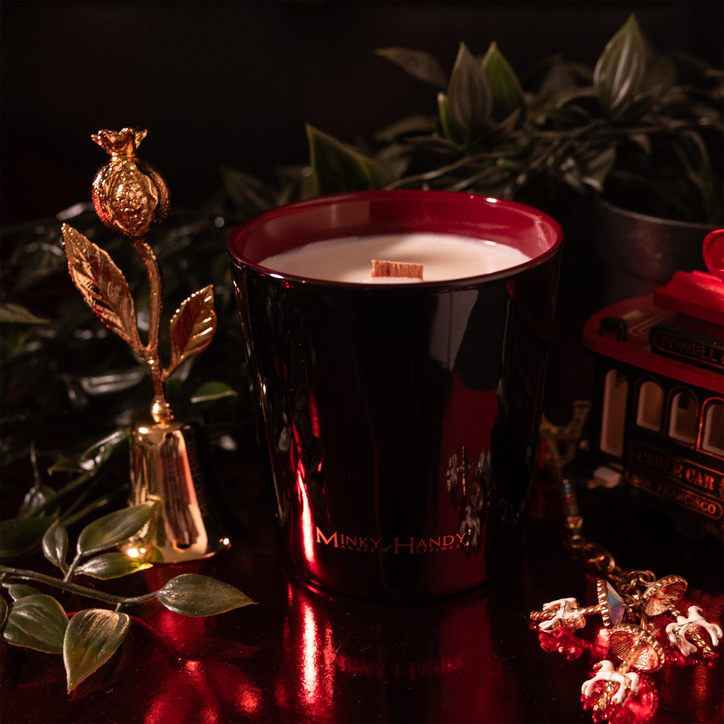Rebel Ember - Scented Soy Candle with Crackling Wooden Wick – 10.6oz