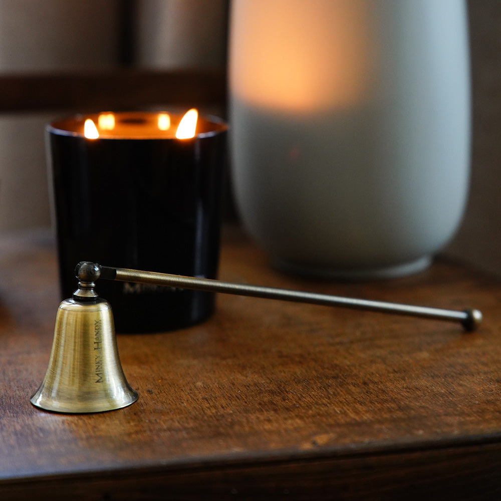 Minimal Brass Candle Snuffer - Safe Flame Extinguishing