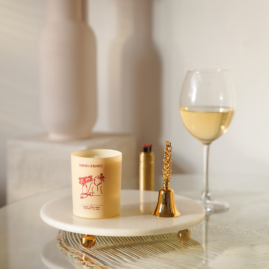 Break Up Wine - Scented Soy Candle – Sequoia , Citrus & Cedar – 7.4oz
