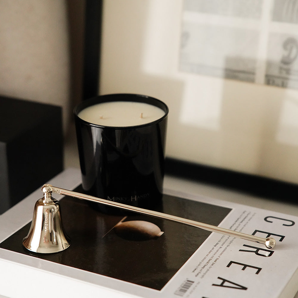 Minimal Brass Candle Snuffer - Safe Flame Extinguishing