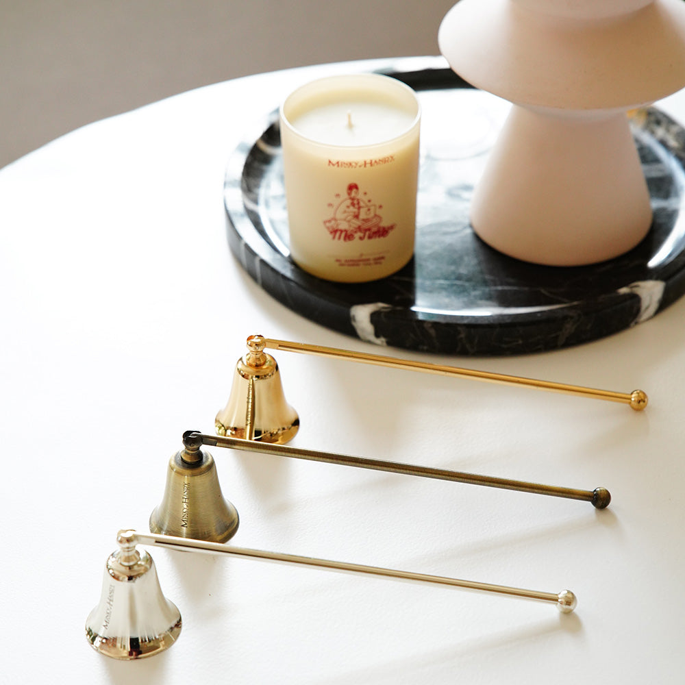 Minimal Brass Candle Snuffer - Safe Flame Extinguishing